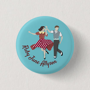 Swing Dance Couple 3 Cm Round Badge