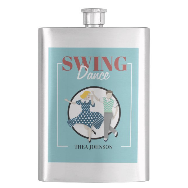 Swing Dance Hip Flask (Front)