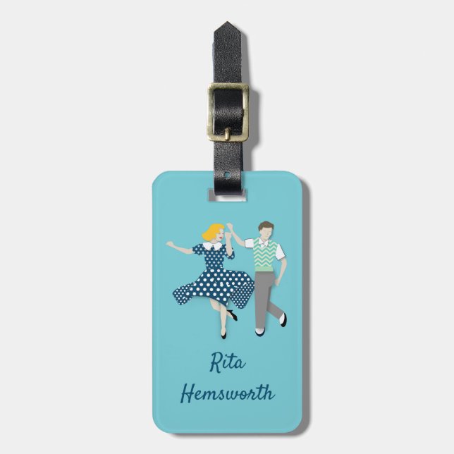 Swing Dance Luggage Tag (Front Vertical)