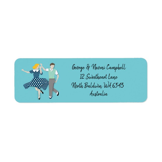 Swing Dance Return Address Label (Front)