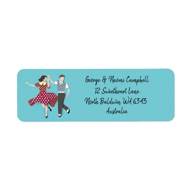 Swing Dance Return Address Label (Front)