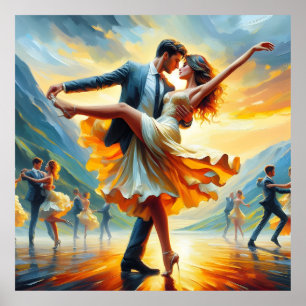 Swing Dancing Ballroom Dancing Dancer Dance Poster