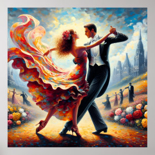 Swing Dancing Ballroom Dancing Dancer Dance Poster