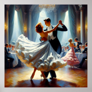 Swing Dancing Ballroom Dancing Dancer Dance Poster