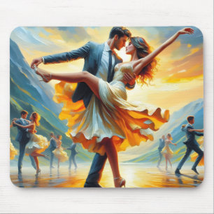 Swing Dancing Couples Dance Music Mouse Pad