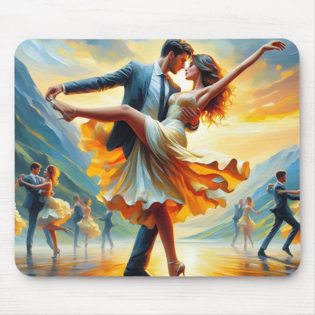 Swing Dancing Couples Dance Music  Mouse Pad (Front)