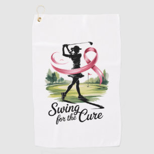Swing for the Cure Golf Breast Cancer Towel
