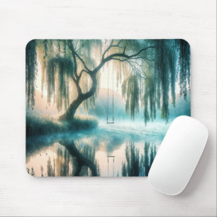 Swing Hanging From a Willow Tree Mouse Pad