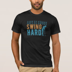 Swing Hard Golf Cart Golfer Costume Mens Golfing T-Shirt
