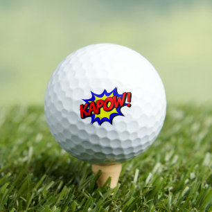 Swing in Style: KAPOW! Vintage Pop Art  Golf Balls