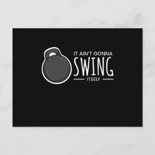Swing It Self Kettlebell Fitness Postcard