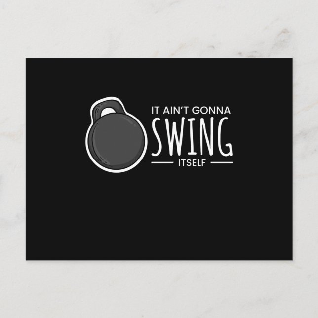 Swing It Self Kettlebell Fitness Postcard (Front)