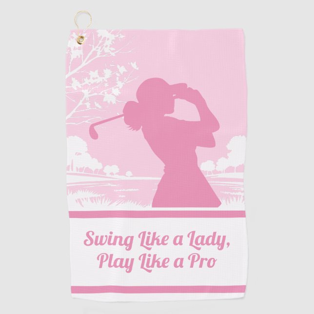 Swing Like A Lady Golf Towel (Front)