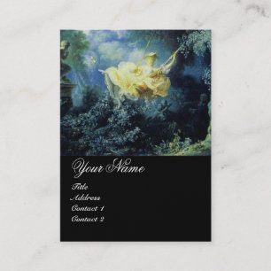 SWING MONOGRAM ,Blue Green Yellow Black Gold Business Card
