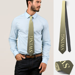 Swing musician dancer style elegant gold tie