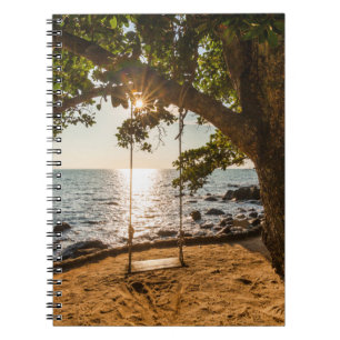 Swing on the Beach at Sunset Notebook