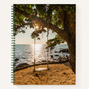Swing on the Beach at Sunset Notebook