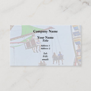 Swing Ride Next to Ferris Wheel Business Card