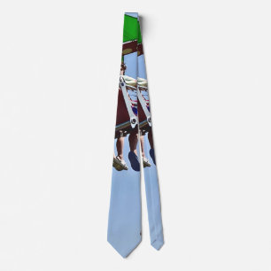 Swing Ride Next to Ferris Wheel Tie