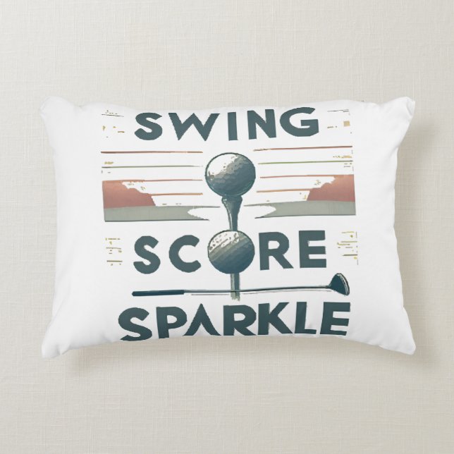 Swing, Score, Sparkle  Decorative Cushion (Front)