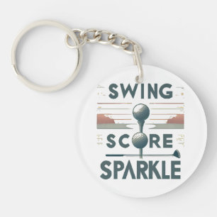 Swing, Score, Sparkle  Key Ring