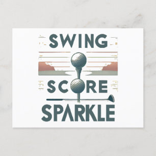 Swing, Score, Sparkle Postcard