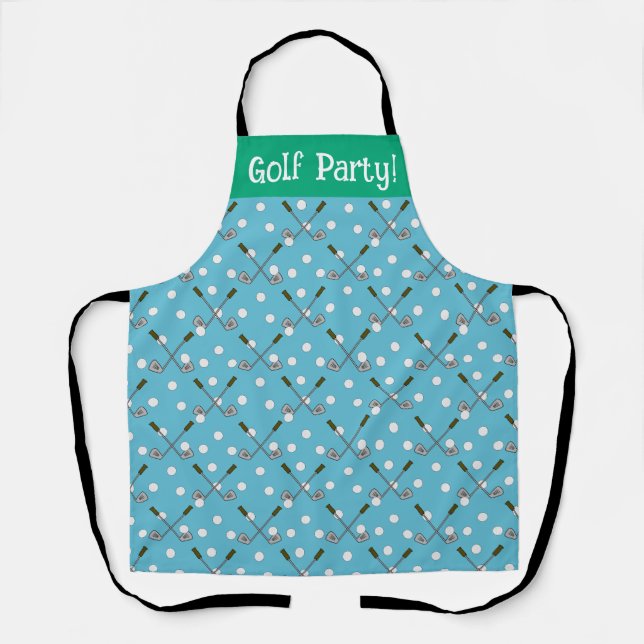 Swing & Sizzle: Custom Golf Party Apron (Front)