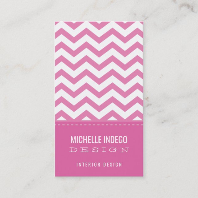 SWING TAG bold trendy chevron pattern preppy pink (Front)