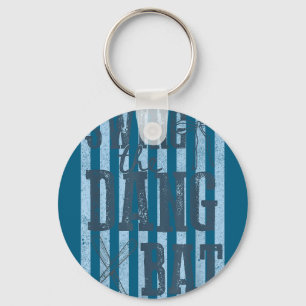 Swing the dang bat baseball season game day key ring
