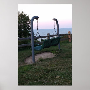 Swing With Lake View Poster