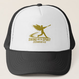 Swing With Spirit Christian Baseball Trucker Hat