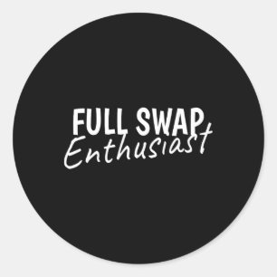 Swinger - Full Swap Enthusiast Cruiseclub Lifestyl Classic Round Sticker