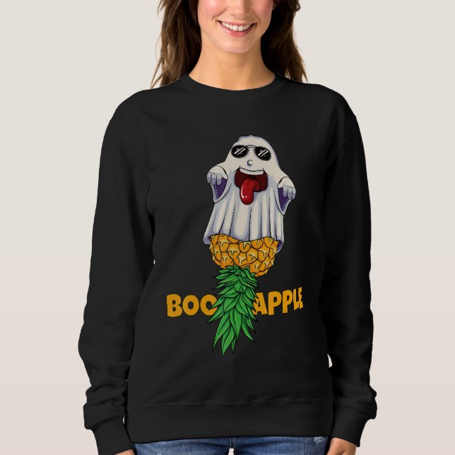 Swinger Halloween BooApple Boo Pineapple Ghost Men Sweatshirt (Front)