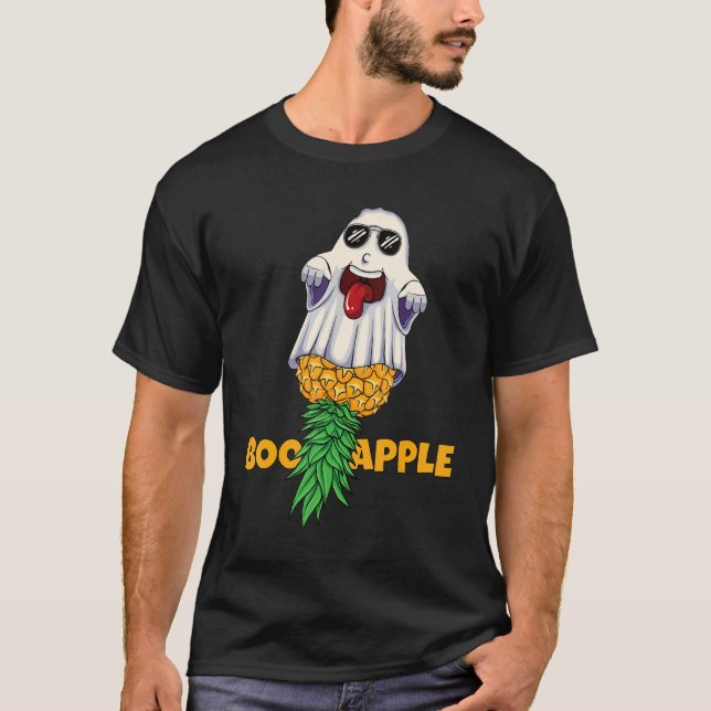 Swinger Halloween BooApple Boo Pineapple Ghost Men T-Shirt (Front)