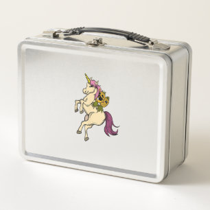 Swingers Couple Pineapples Swinging on a Unicorn S Metal Lunch Box