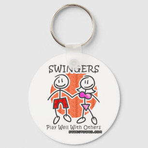 Swingers Play Well Together Key Ring