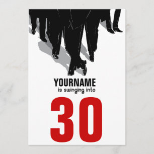 Swingers Rat Pack 30th Birthday Party Invitation