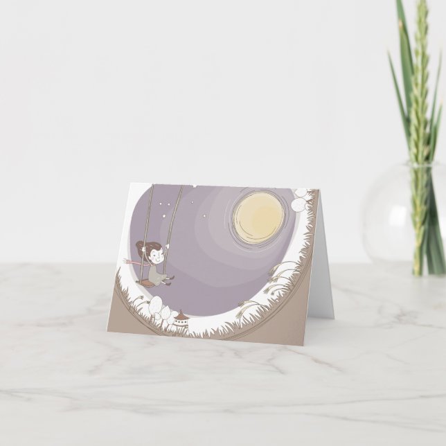 Swingin' away Blank Note Card (Front)