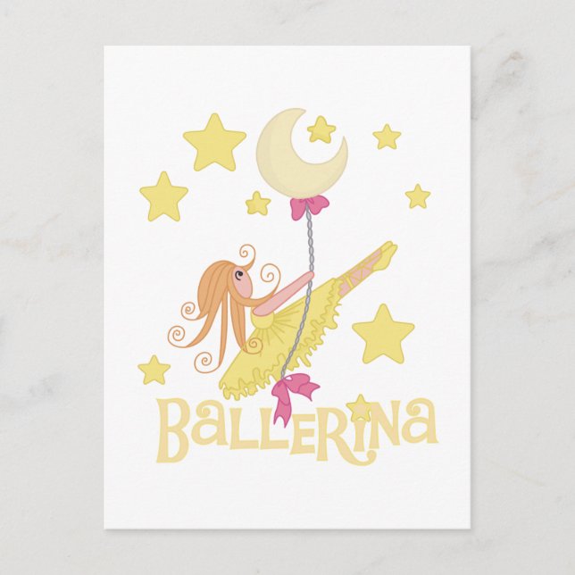 Swinging Ballerina Tshirts and Gifts Postcard (Front)