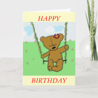 swinging bear card