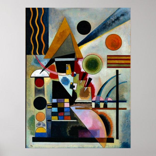 Swinging, famous painting by Kandinsky, Poster (Front)