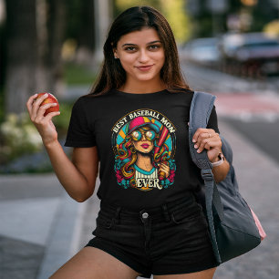 Swinging for the Stars Best Baseball Mum T-Shirt