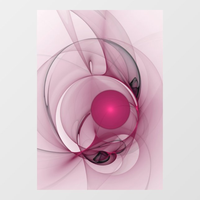 Swinging Fractal, Modern Abstract Berry Pink Art (Sheet)