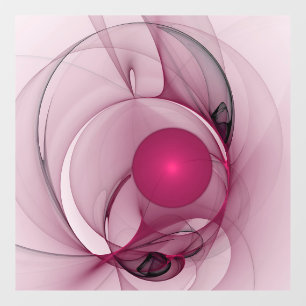 Swinging Fractal, Modern Abstract Berry Pink Art