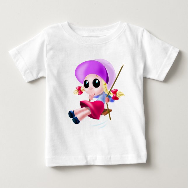 Swinging Girl Baby T-Shirt Gift (Front)