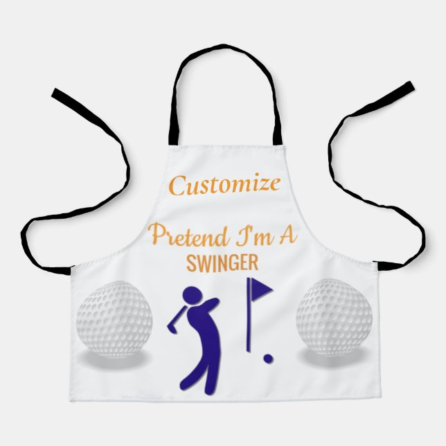 Swinging Golfer Thunder_Thunder_Cove Apron (Front)
