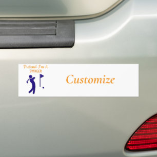 Swinging Golfer Thunder_Thunder_Cove Bumper Sticker