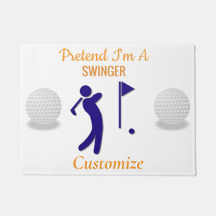 Swinging Golfer Thunder_Thunder_Cove Doormat