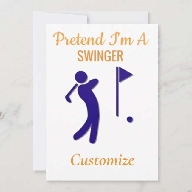 Swinging Golfer Thunder_Thunder_Cove Invitation (Front)