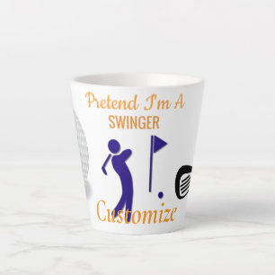 Swinging Golfer Thunder_Thunder_Cove Latte Mug